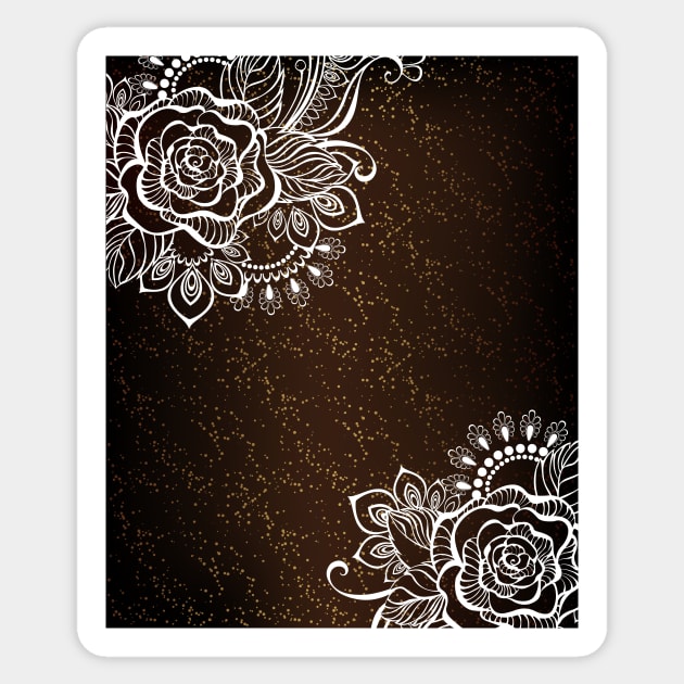 Rose Painted White Henna Sticker by Blackmoon9